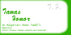 tamas homor business card